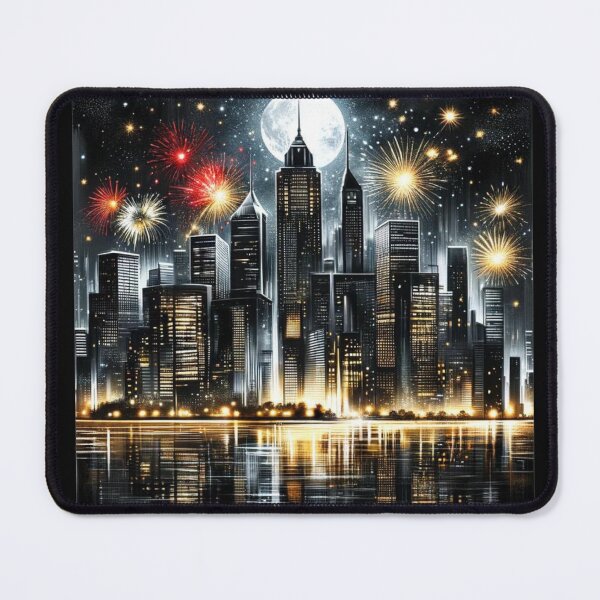 Item preview, Festive night city designed and sold by FusiTink.
