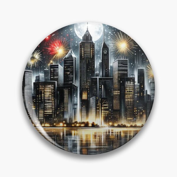 Item preview, Festive night city designed and sold by FusiTink.