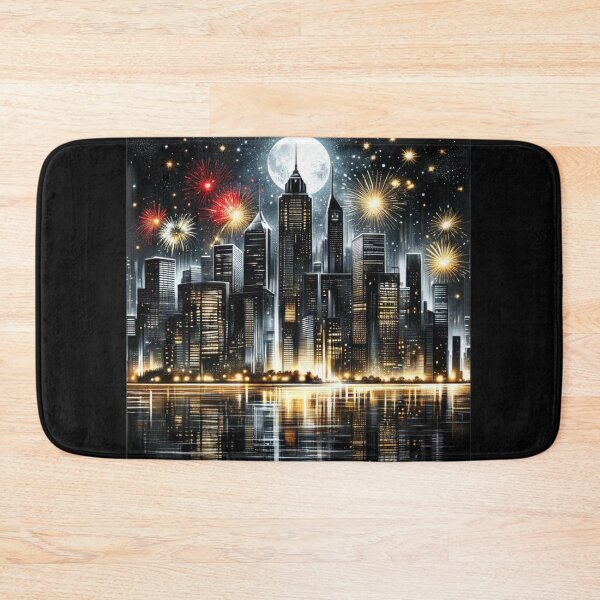 Item preview, Festive night city designed and sold by FusiTink.