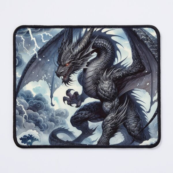 Item preview, Stormlord of the Deep: A Black Dragon's Fury designed and sold by Hatomomox.
