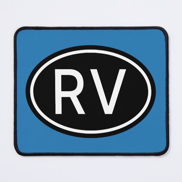 Item preview, RV Initials Monogram Oval White Letters designed and sold by Jeallan Designs.