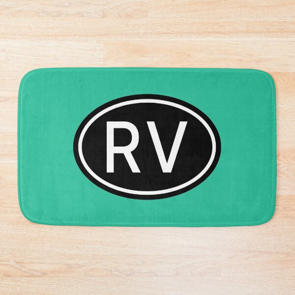 Item preview, RV Initials Monogram Oval White Letters designed and sold by Jeallan Designs.