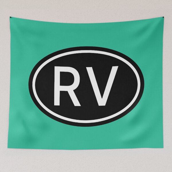 Item preview, RV Initials Monogram Oval White Letters designed and sold by Jeallan Designs.