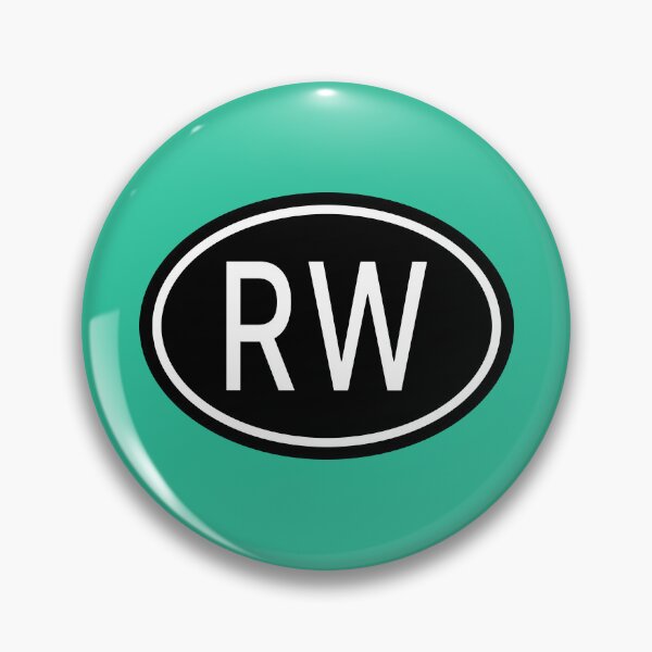 Item preview, RW Initials Monogram Oval White Letters designed and sold by Jeallan Designs.
