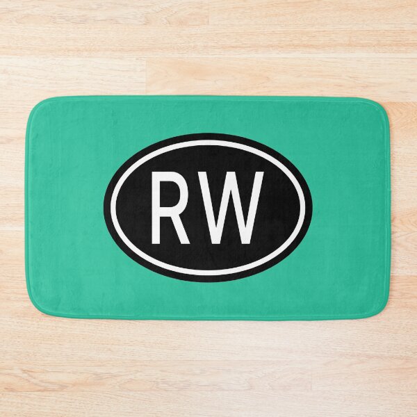 Item preview, RW Initials Monogram Oval White Letters designed and sold by Jeallan Designs.