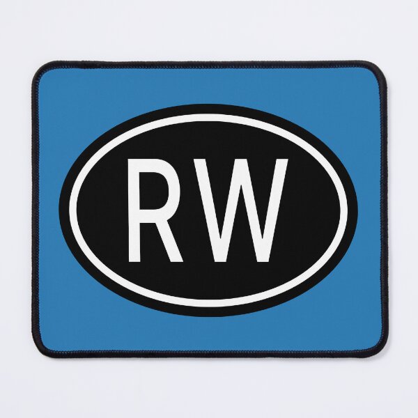 Item preview, RW Initials Monogram Oval White Letters designed and sold by Jeallan Designs.