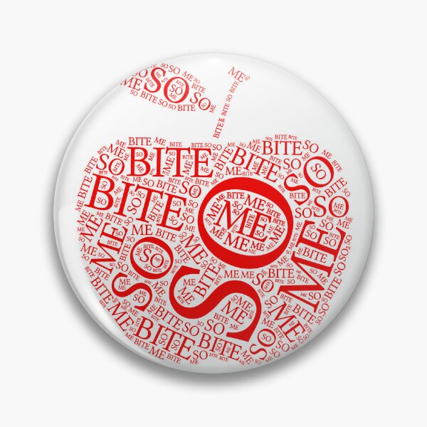 Artikelvorschau, "So Bite Me" Text Apfel (rot) entworfen und verkauft von Dinahspace.
