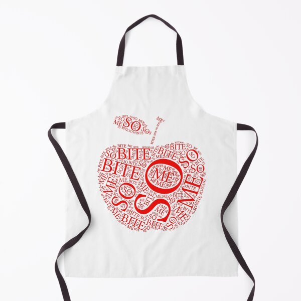 Item preview, "So Bite Me" text apple (red) designed and sold by Dinahspace.