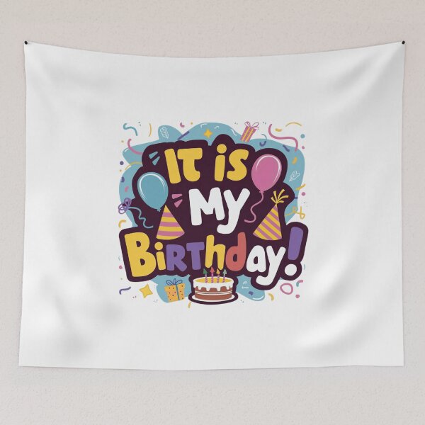 Item preview, Fun & Festive Birthday Celebration Design "İt is my birthday!" designed and sold by Colorful-Garden.