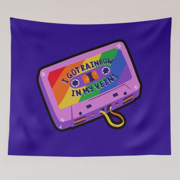 Item preview, I Got Rainbow In My Veins - LGBTQIA+ Support  designed and sold by SuchWowDesign.