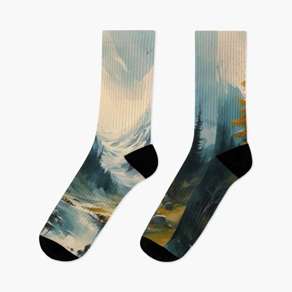 Item preview, Mountain Valley Watercolor Art  designed and sold by Vicky021.