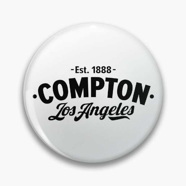 Item preview, Compton Los Angeles - Black Typographic Logo Design designed and sold by Boogosh.