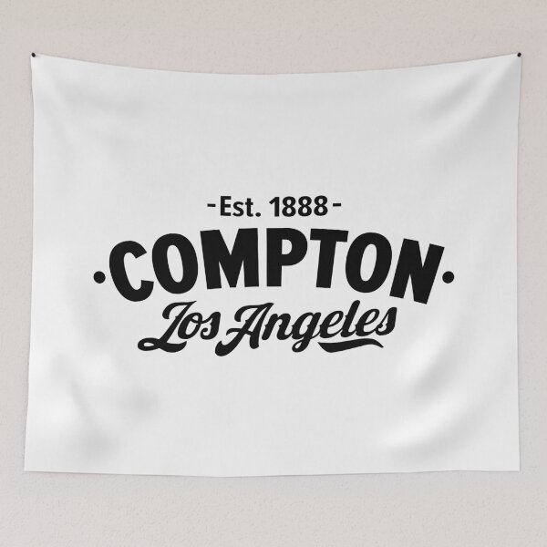 Item preview, Compton Los Angeles - Black Typographic Logo Design designed and sold by Boogosh.