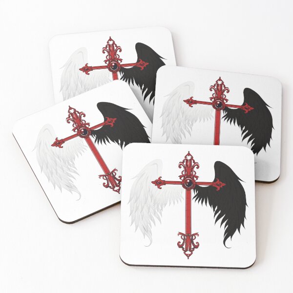 Item preview, Angel and Devil Wings Cross | Symbolic Contrast Design | Sticker designed and sold by Mehmet Hanifi Ekşi.
