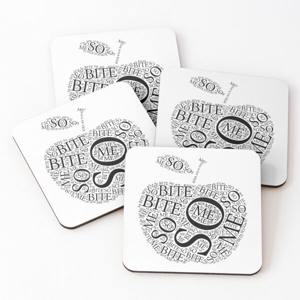 Item preview,  "So Bite Me" text apple (black) designed and sold by Dinahspace.