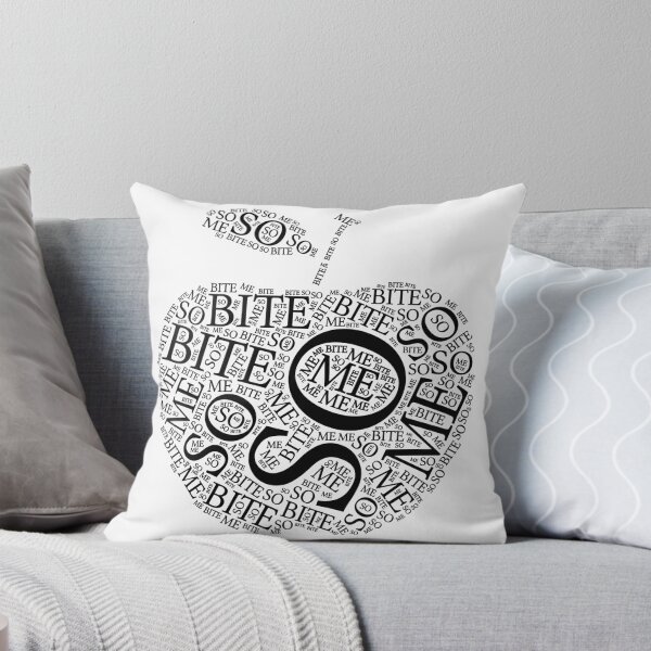 Item preview,  "So Bite Me" text apple (black) designed and sold by Dinahspace.