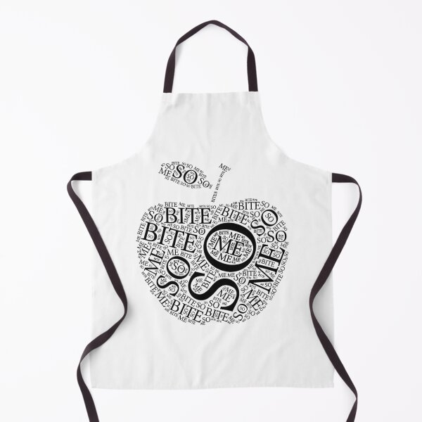 Item preview,  "So Bite Me" text apple (black) designed and sold by Dinahspace.