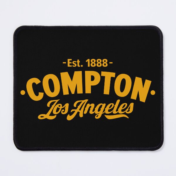 Item preview, Compton Los Angeles - Yellow Typographic Logo Design designed and sold by Boogosh.