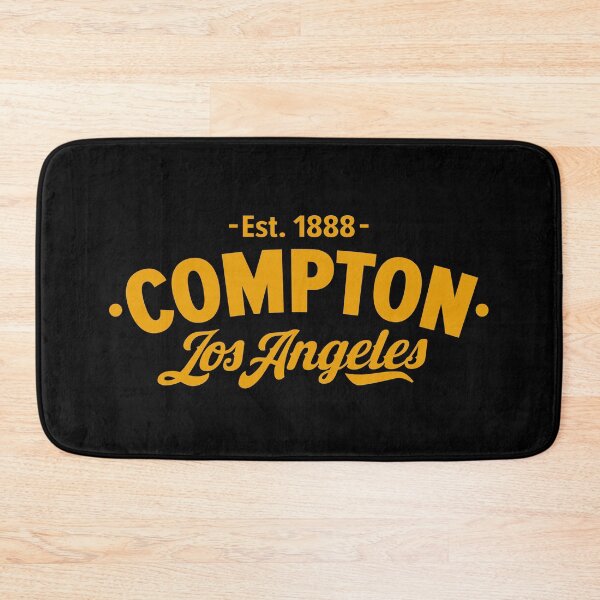 Item preview, Compton Los Angeles - Yellow Typographic Logo Design designed and sold by Boogosh.