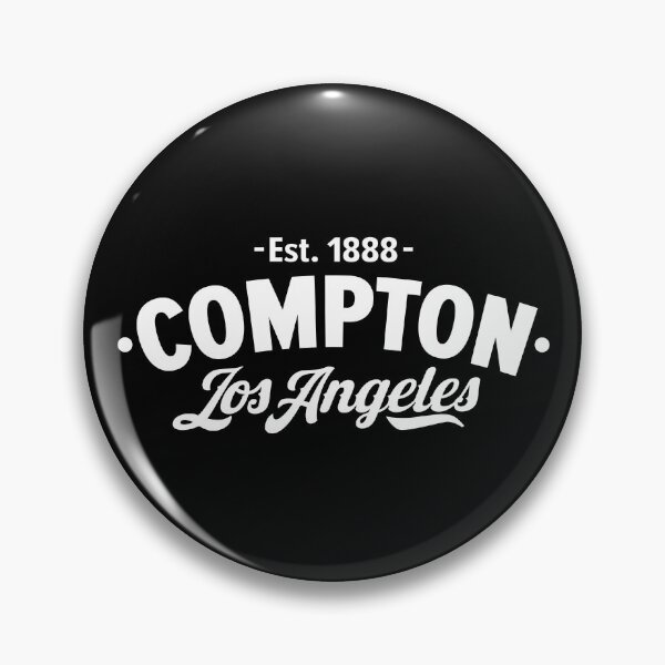 Item preview, Compton Los Angeles - White Typographic Logo Design designed and sold by Boogosh.