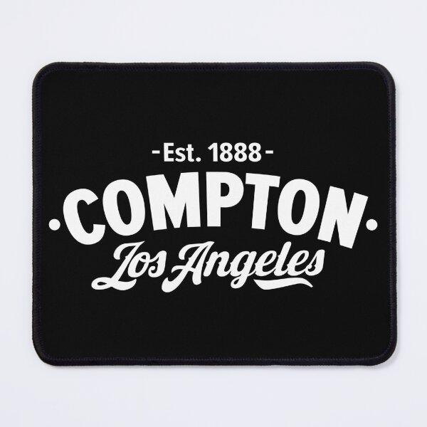 Item preview, Compton Los Angeles - White Typographic Logo Design designed and sold by Boogosh.