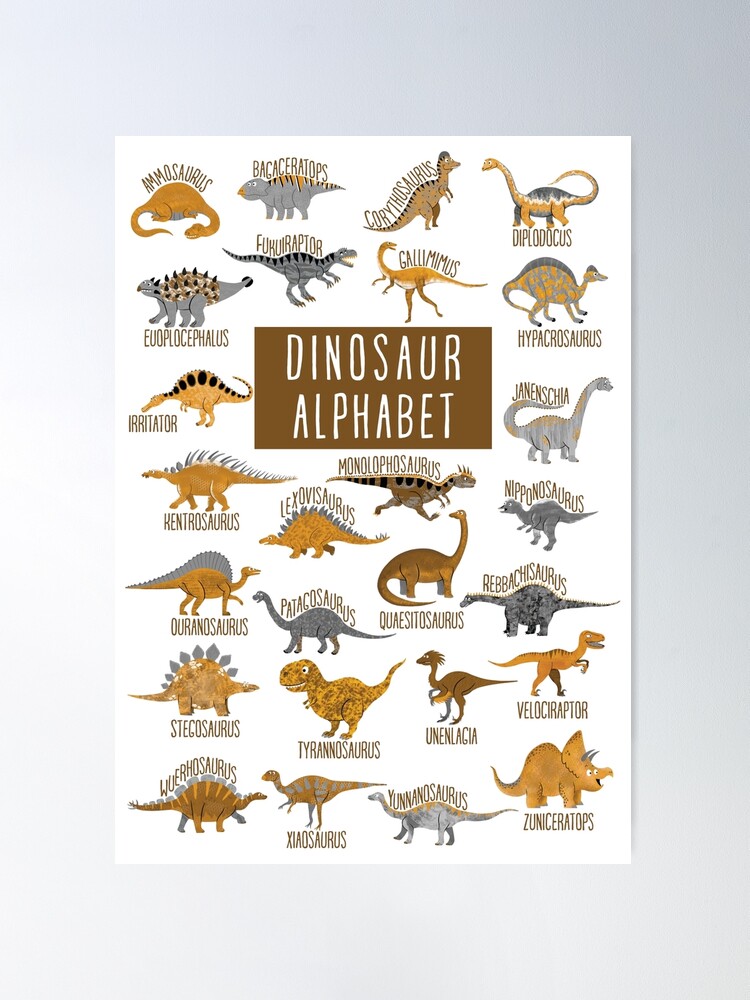 My Dinosaur Alphabet Wooden Framed Poster – Gage Beasley