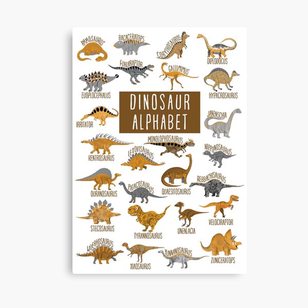 Dinosaur Alphabet Canvas Print