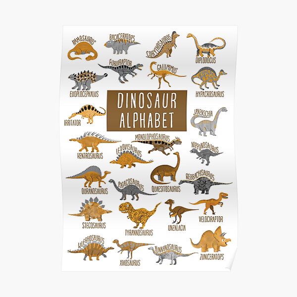 Dinosaur Alphabet Poster