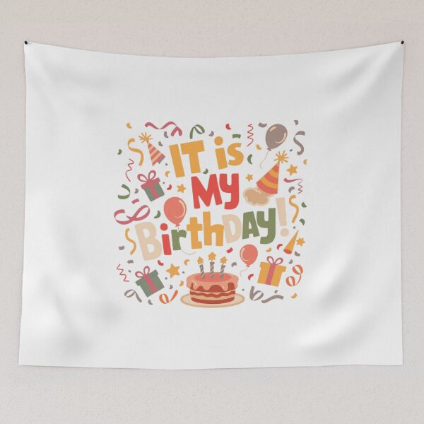Item preview, Fun & Festive Birthday Celebration Design "İt is my birthday!" designed and sold by Colorful-Garden.