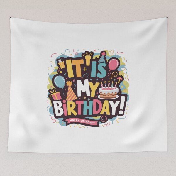 Item preview, Fun & Festive Birthday Celebration Design "İt is my birthday!" designed and sold by Colorful-Garden.