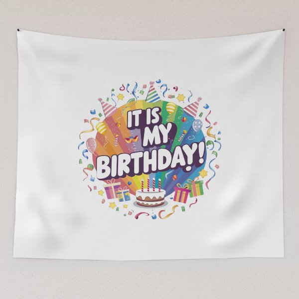 Item preview, Fun & Festive Birthday Celebration Design "İt is my birthday!" designed and sold by Colorful-Garden.