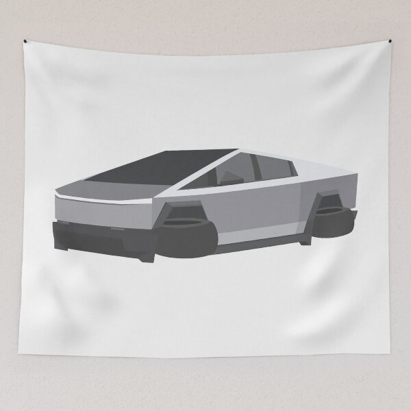 Item preview, Flying CyberTruck - tech | minimalist | tesla Stickers designed and sold by PoshPixel.