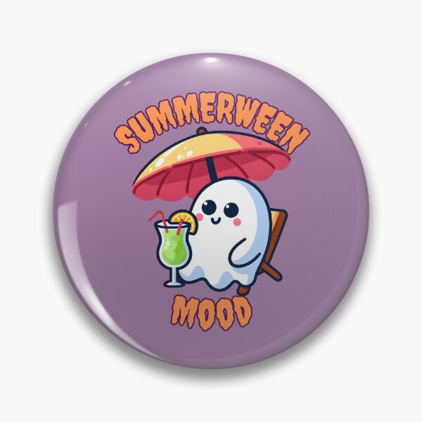 Item preview, Summerween Mood Halloween Kawaii Ghost at the Beach designed and sold by Nabucodonoshop.