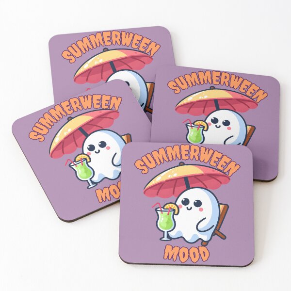 Item preview, Summerween Mood Halloween Kawaii Ghost at the Beach designed and sold by Nabucodonoshop.