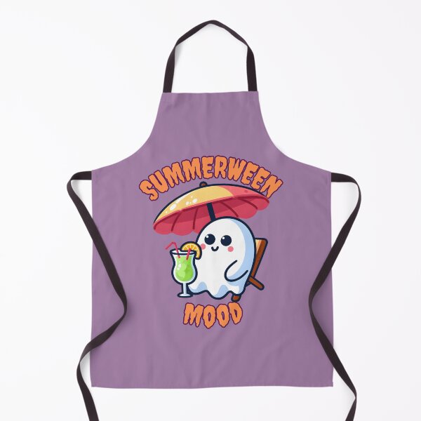 Item preview, Summerween Mood Halloween Kawaii Ghost at the Beach designed and sold by Nabucodonoshop.