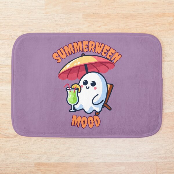 Item preview, Summerween Mood Halloween Kawaii Ghost at the Beach designed and sold by Nabucodonoshop.