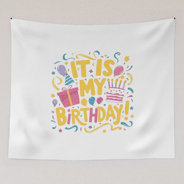 Item preview, Fun & Festive Birthday Celebration Design "İt is my birthday!" designed and sold by Colorful-Garden.