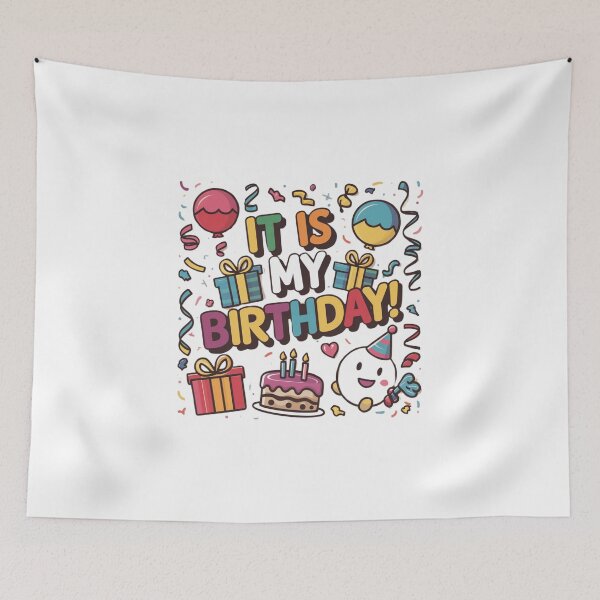 Item preview, Fun & Festive Birthday Celebration Design "İt is my birthday!" designed and sold by Colorful-Garden.