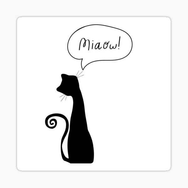 Item preview, Black cat miaow design designed and sold by Weird-n-wacky.