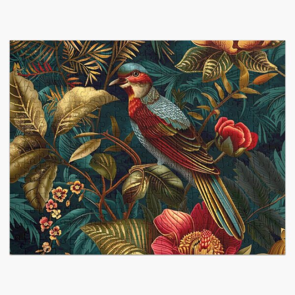Artikelvorschau, Opulentes florales Vogelmuster entworfen und verkauft von mittie101.