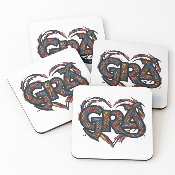 Item preview, Grá Irish Gaeilge for Love - Heart Design designed and sold by CELTIC-DESIGNS.
