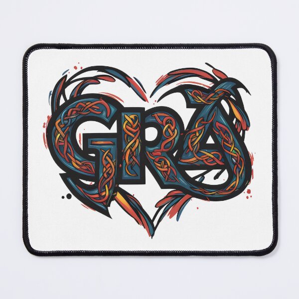 Item preview, Grá Irish Gaeilge for Love - Heart Design designed and sold by CELTIC-DESIGNS.
