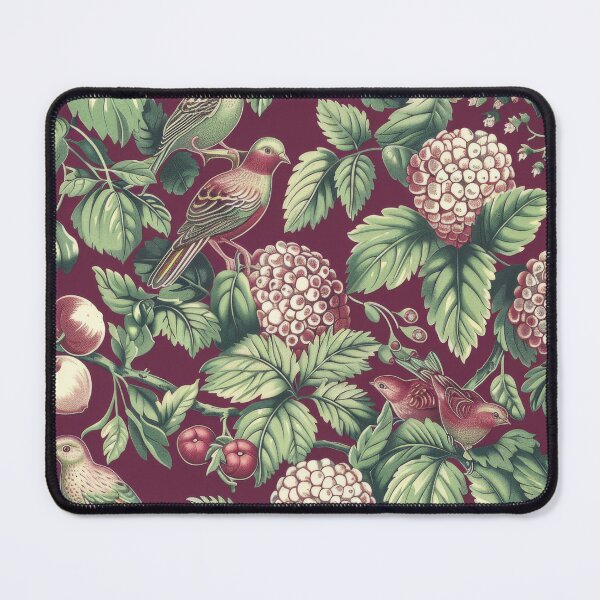 Item preview, vintage bird pattern,botanical garden pattern designed and sold by garden-secret.