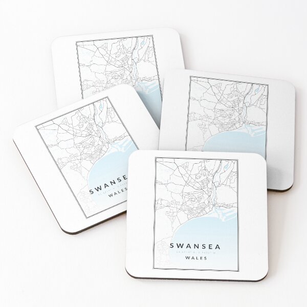 Item preview, Swansea South Wales Street Map Minimalistic Decor designed and sold by tbcreationsuk.