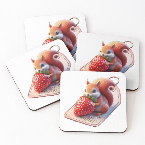 Item preview, squirrel - squirrel eating strawberries designed and sold by Constructive27.