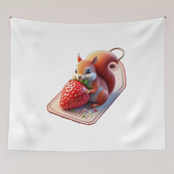 Item preview, squirrel - squirrel eating strawberries designed and sold by Constructive27.