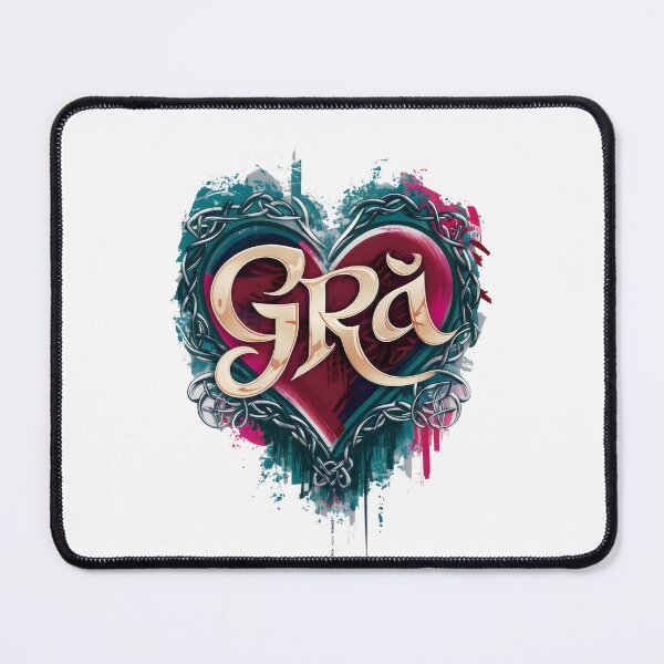 Item preview, Grá Irish Gaeilge for Love - Heart Design designed and sold by CELTIC-DESIGNS.