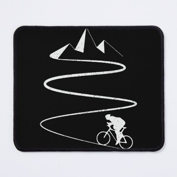 Item preview, Minimalist MTB Rider Climbing Zigzag Path Mountain Design designed and sold by collectees1.