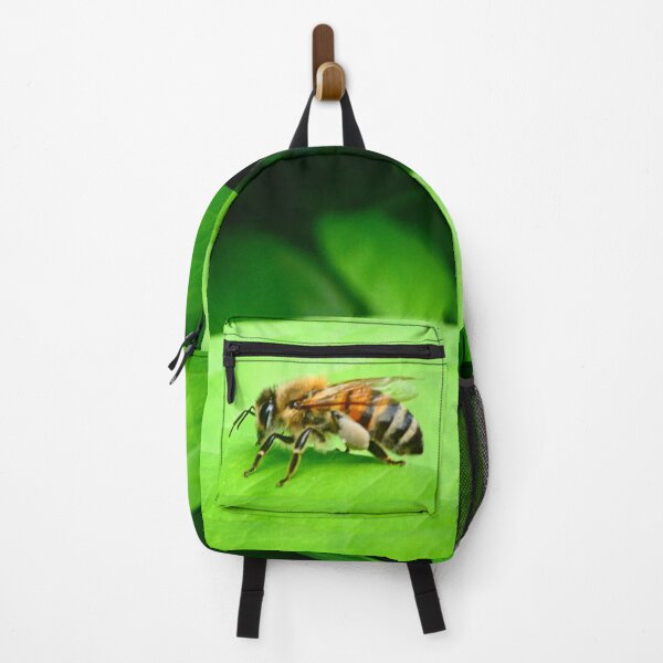 Item preview, Honeybee with pollen on green leaf designed and sold by angel1.
