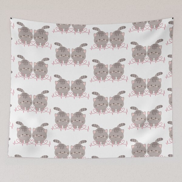 Item preview, Twin cats designed and sold by Kinkalow.